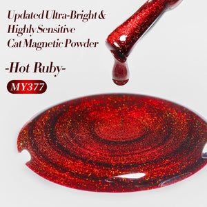 Cat Magnetic Gel MY377 Hot Ruby 15ml HEMA/TPO FREE Gel Nail Polish BORN PRETTY