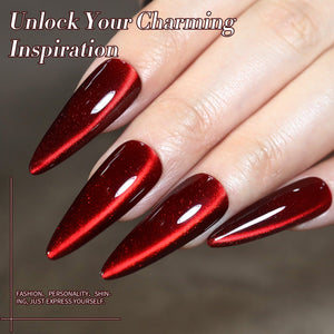Cat Magnetic Gel MY377 Hot Ruby 15ml HEMA/TPO FREE Gel Nail Polish BORN PRETTY
