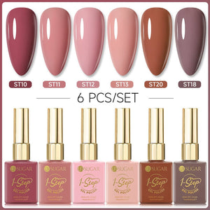 6 Colors 1 Step Gel Polish Set #02 15ml Gel Nail Polish UR SUGAR