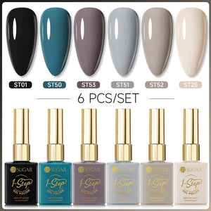 6 Colors 1 Step Gel Polish Set #03 15ml Gel Nail Polish UR SUGAR