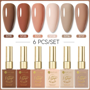 6 Colors 1 Step Gel Polish Set #04 15ml Gel Nail Polish UR SUGAR