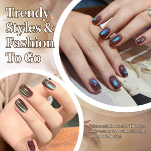 6 Colors Colored Cat Magnetic Gel M35 Plane Trees 7ml HEMA/TPO FREE Gel Nail Polish BORN PRETTY