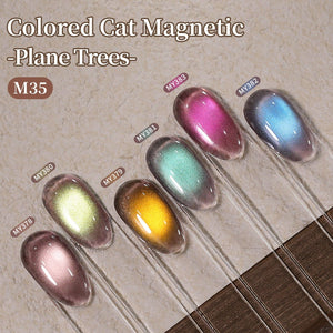 6 Colors Colored Cat Magnetic Gel M35 Plane Trees 7ml HEMA/TPO FREE Gel Nail Polish BORN PRETTY