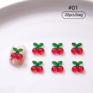 20pcs Cherry Nail Decorations Nail Art No Brand #01