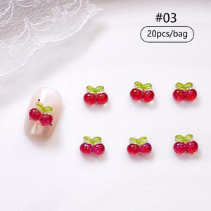20pcs Cherry Nail Decorations Nail Art No Brand #03
