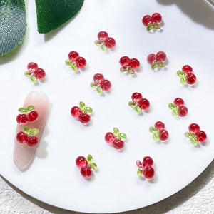20pcs Cherry Nail Decorations Nail Art No Brand