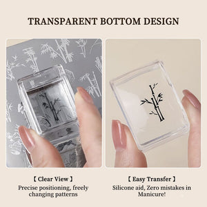 Clear Square Nail Stamper 3.7cm Nail Art No Brand