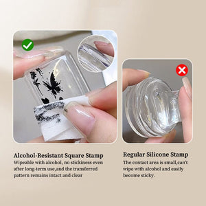 Clear Square Nail Stamper 3.7cm Nail Art No Brand