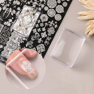 Clear Square Nail Stamper 3.7cm Nail Art No Brand