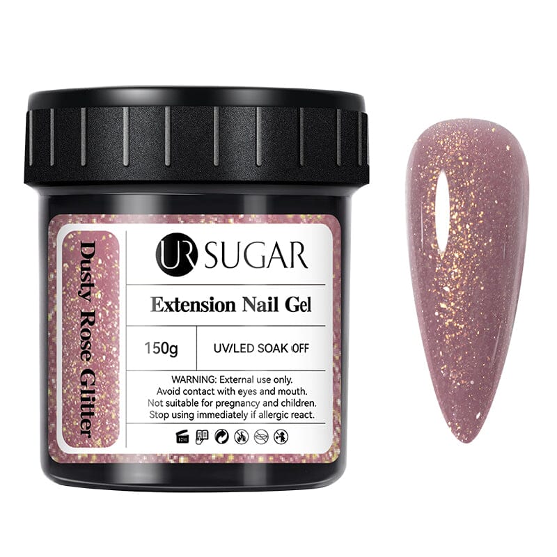 Dusty Rose Glitter Extension Nail Gel 150g Extension Nail Gel UR SUGAR