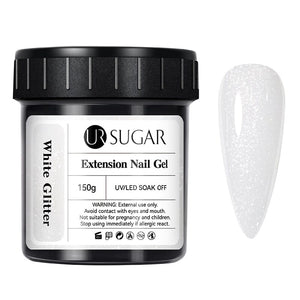 White Glitter Extension Nail Gel 150g Extension Nail Gel UR SUGAR