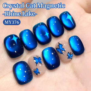 Crystal Cat Magnetic Gel MY376 Rhine Lake 15ml HEMA/TPO FREE Gel Nail Polish BORN PRETTY