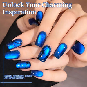 Crystal Cat Magnetic Gel MY376 Rhine Lake 15ml HEMA/TPO FREE Gel Nail Polish BORN PRETTY