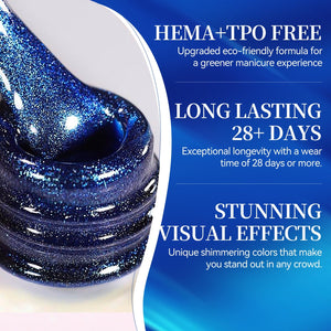 Crystal Cat Magnetic Gel MY376 Rhine Lake 15ml HEMA/TPO FREE Gel Nail Polish BORN PRETTY