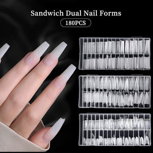 180pcs Oval Extension Gel Dual Forms Nail Tips No Brand