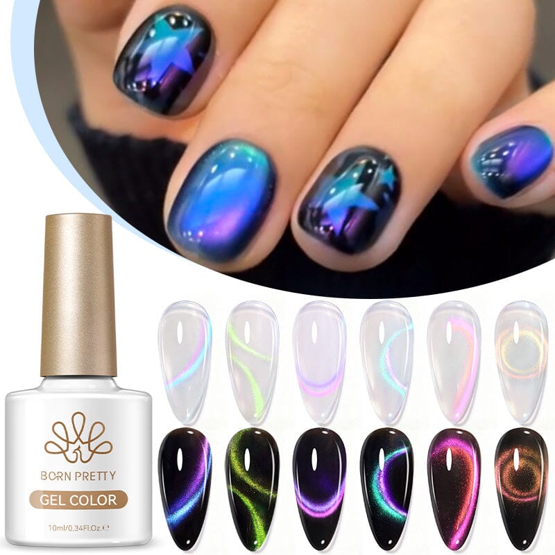 Water Light Cat Magnetic Gel Colored Water 10ml Gel Nail Polish BORN PRETTY