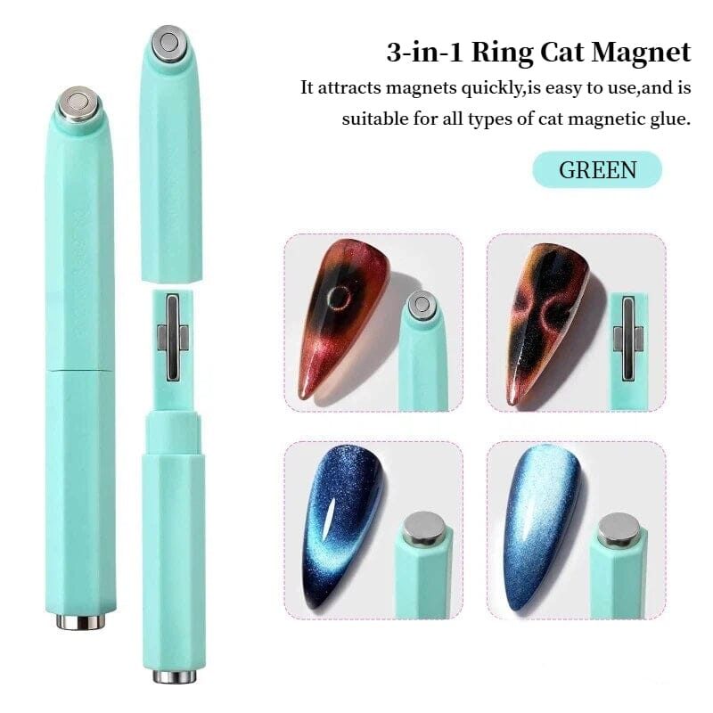 Green 3 in 1 Ring Shaped Magnet Tools & Accessories No Brand
