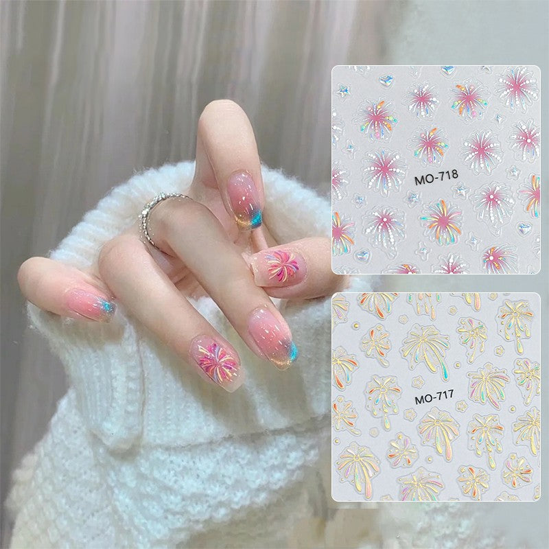 Firework 3D Nail Sticker
