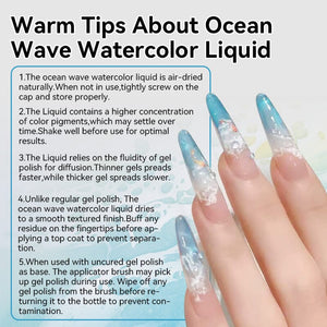 Ocean Wave Watercolor Liquid 10ml Gel Nail Polish BORN PRETTY