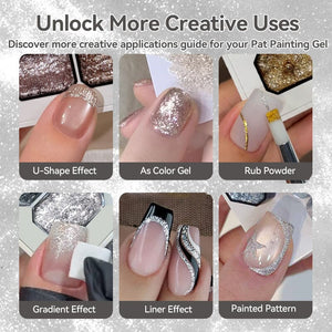 4 Colors 4 In 1 Pat Painting Gel Glimmer Rush Gel Nail Polish UR SUGAR