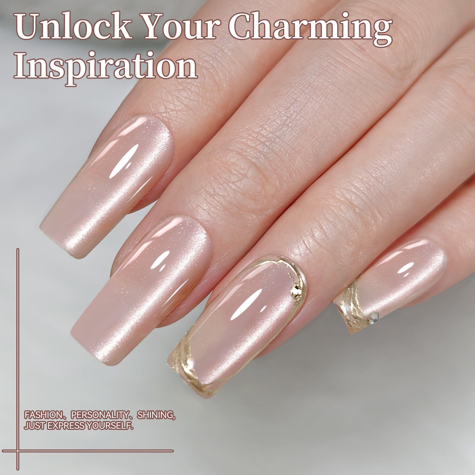 Crystal Cat Magnetic Gel MY338 Rose Maiden 15ml HEMA/TPO FREE