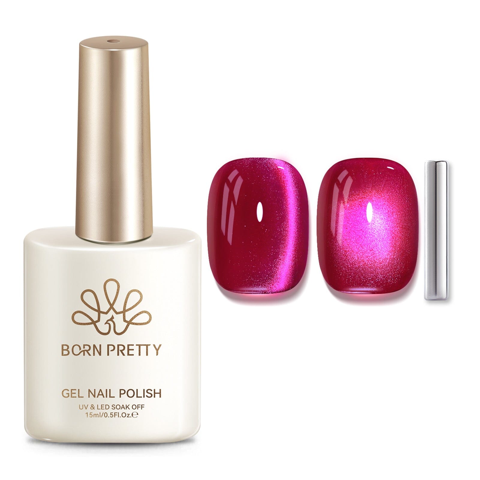 Glass Cat Magnetic Gel MY392 Pink Foyd 15ml Gel Nail Polish BORN PRETTY