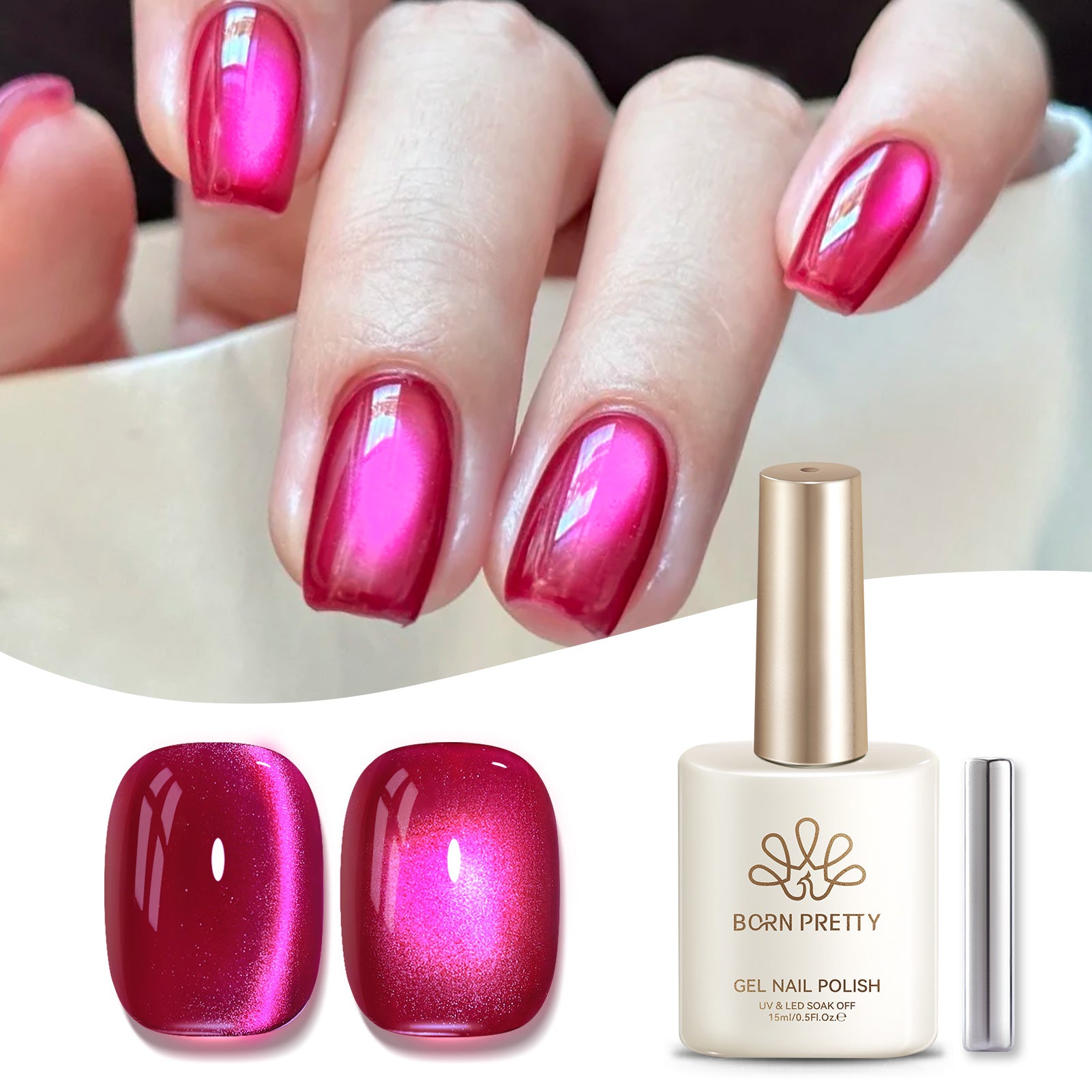 Glass Cat Magnetic Gel MY392 Pink Foyd 15ml HEMA/TPO FREE