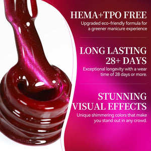 Glass Cat Magnetic Gel MY392 Pink Foyd 15ml HEMA/TPO FREE Gel Nail Polish BORN PRETTY