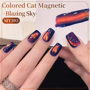 Colored Cat Magnetic Gel MY393 Blazing Sky 15ml HEMA/TPO FREE Gel Nail Polish BORN PRETTY
