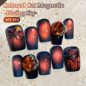 Colored Cat Magnetic Gel MY393 Blazing Sky 15ml HEMA/TPO FREE Gel Nail Polish BORN PRETTY
