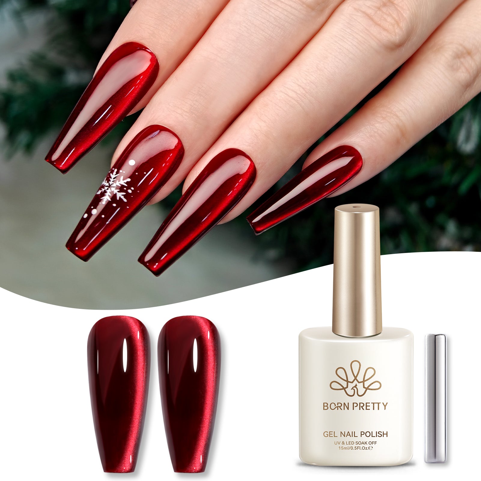 Mirror Cat Magnetic Gel MY394 Mirror Ruby 15ml HEMA/TPO FREE