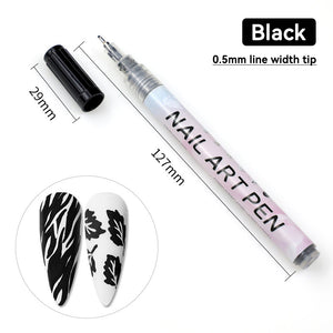 Nail Painting Pen #06 Black 0.5mm Head