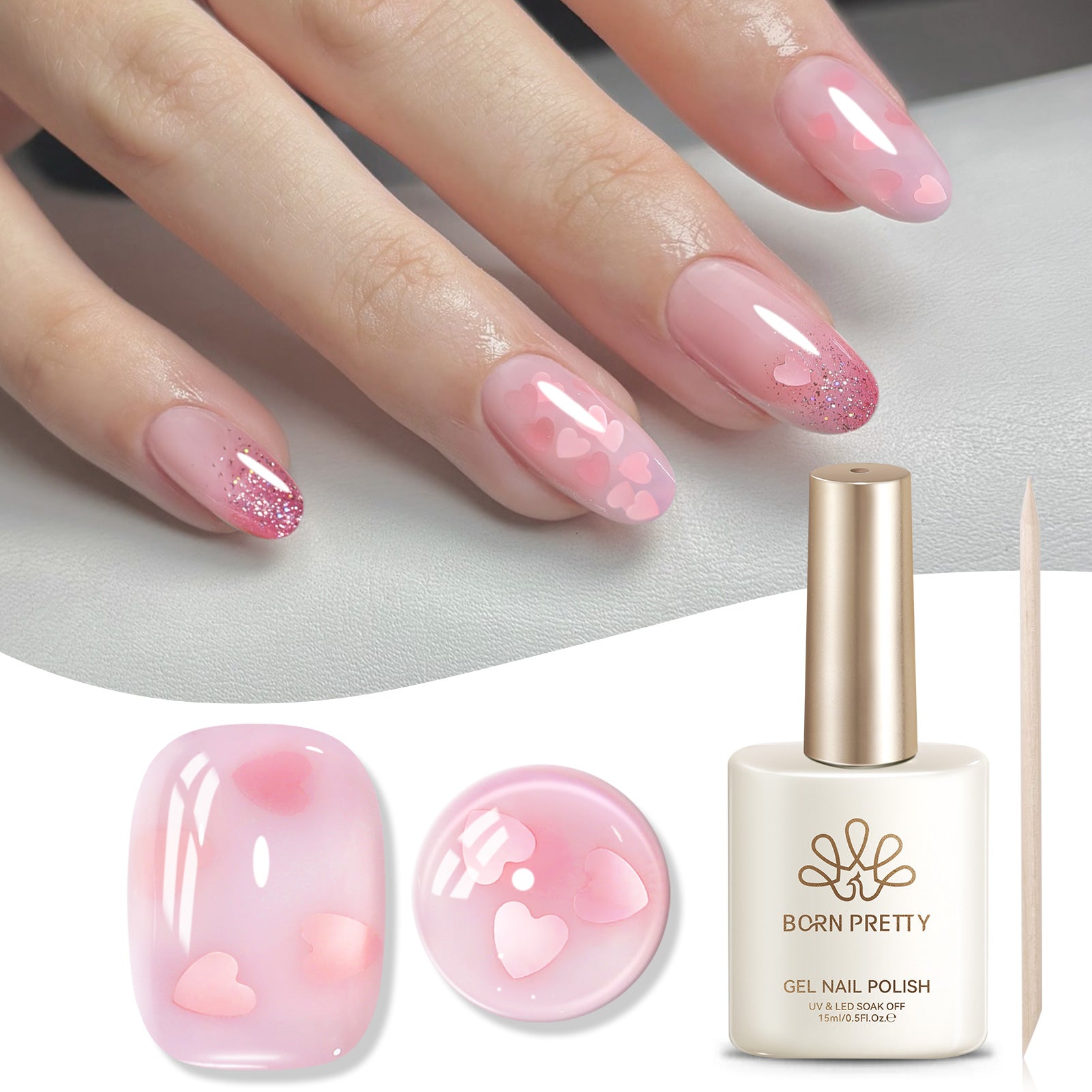 Sequins Jelly Gel TS29 Secret Kiss 15ml HEMA/TPO FREE