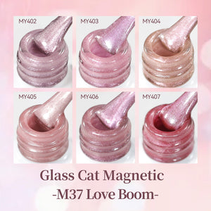 6 Colors Glass Cat Magnetic Gel M37 Love Boom 7ml Gel Nail Polish BORN PRETTY