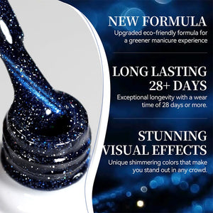 Reflective Cat Magnetic Gel MY414 Blue Diamond 10ml Gel Nail Polish BORN PRETTY