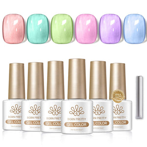 6 Colors Mirror Cat Magnetic Gel Set M40 Sky Mirror 7ml HEMA/TPO FREE Gel Nail Polish BORN PRETTY