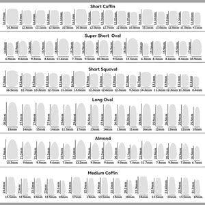 30pcs Press on Nails #03 White Long Oval Sizes XS, S, M