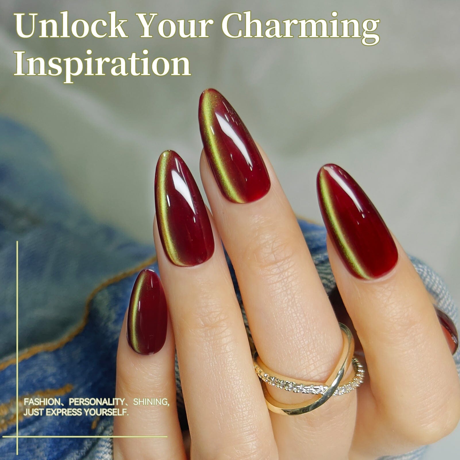 Colored Cat Magnetic Gel MY428 Scarlet Jade 15ml HEMA/TPO FREE Gel Nail Polish BORN PRETTY