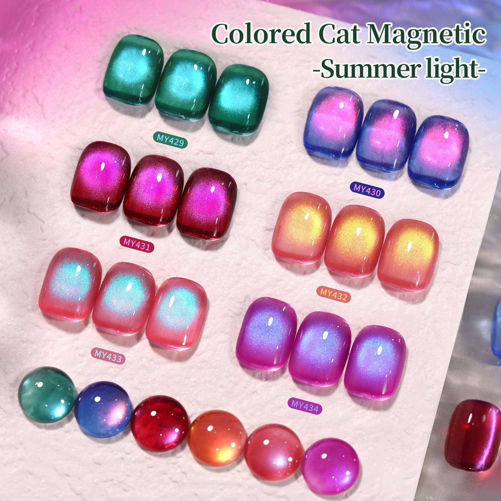 6 Colors Cat Magnetic Gel Summer Light 15ml