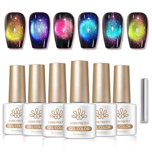 6 Colors Colored Cat Magnetic Gel M52 Romantic Universe 7ml Gel Nail Polish BORN PRETTY