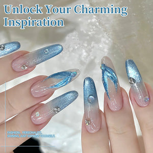 6 Colors Crystal Cat Magnetic Gel M53 Deep Sea 7ml Gel Nail Polish BORN PRETTY
