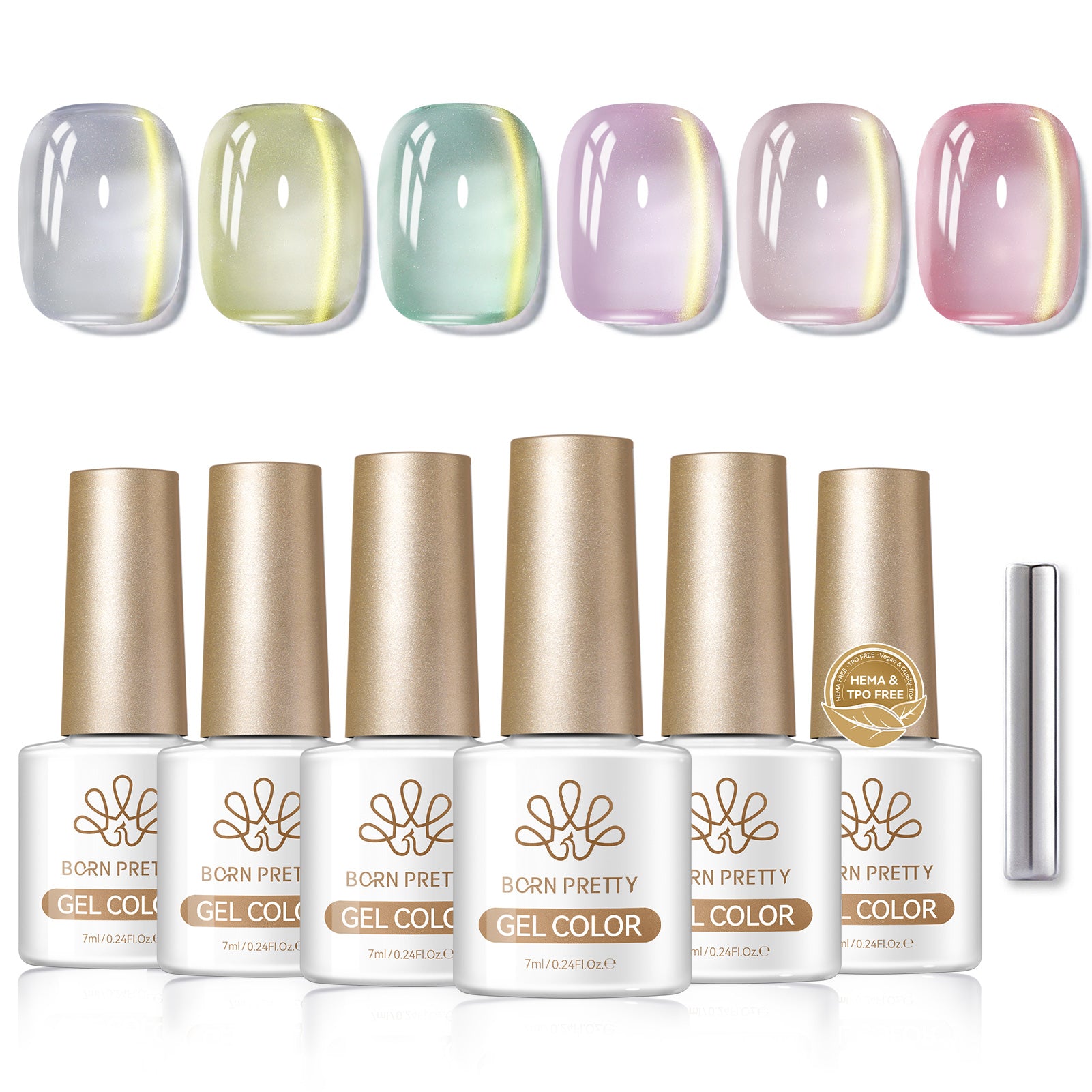 6 Colors Golden Cat Magnetic Gel M54 Golden Chinchilla 7ml HEMA/TPO FREE