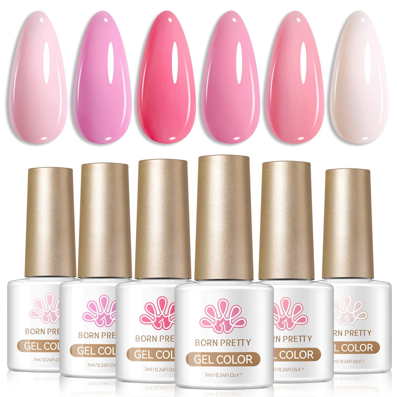 6 Colors Gel Set S44 Soft Pulse 7ml – BORN PRETTY