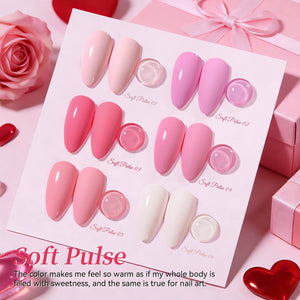 6 Colors Color Gel S44 Soft Pulse 7ml HEMA/TPO FREE Gel Nail Polish BORN PRETTY