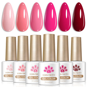6 Colors Gel Set S47 Y2K Neon 7ml Gel Nail Polish BORN PRETTY