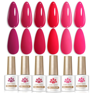 6 Bottles Color Gel Polish Set 7ml Gel Nail Polish BORN PRETTY S48 Out of Subtlety