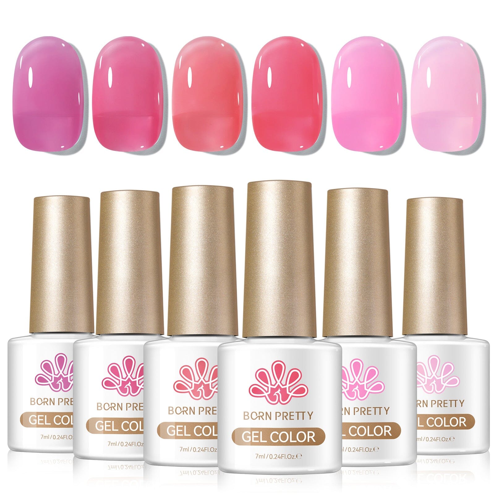6 Colors Jelly Gel J53 Beyond Usual 7ml Gel Nail Polish BORN PRETTY