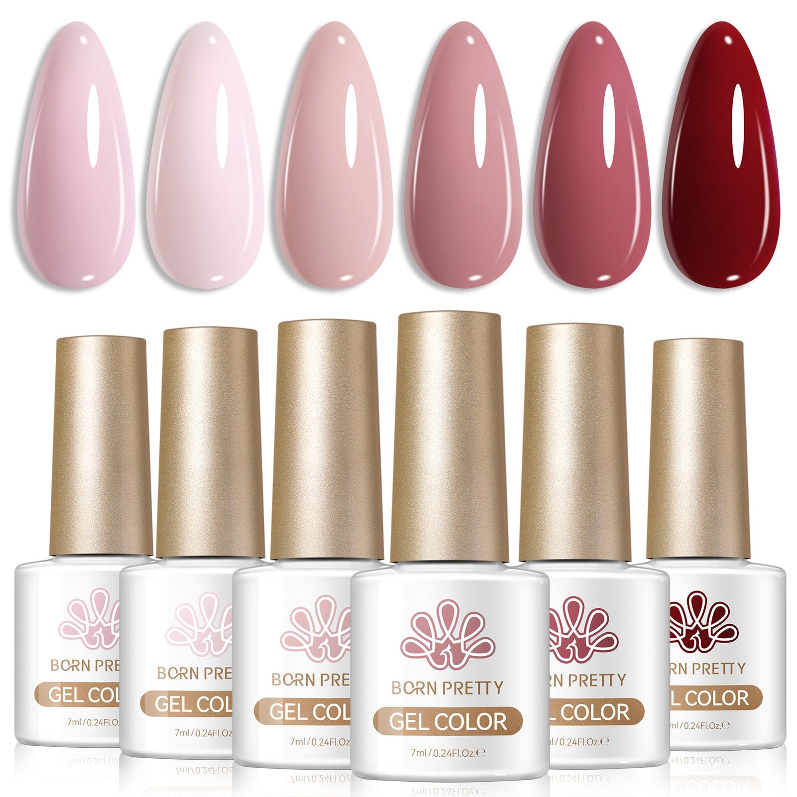 6 Colors Gel Set S49 Not Sweet 7ml Gel Nail Polish BORN PRETTY