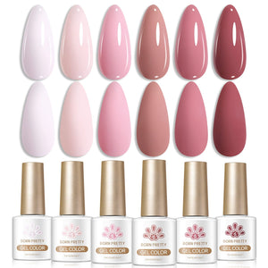6 Bottles Color Gel Polish Set 7ml Gel Nail Polish BORN PRETTY S50 Just Right