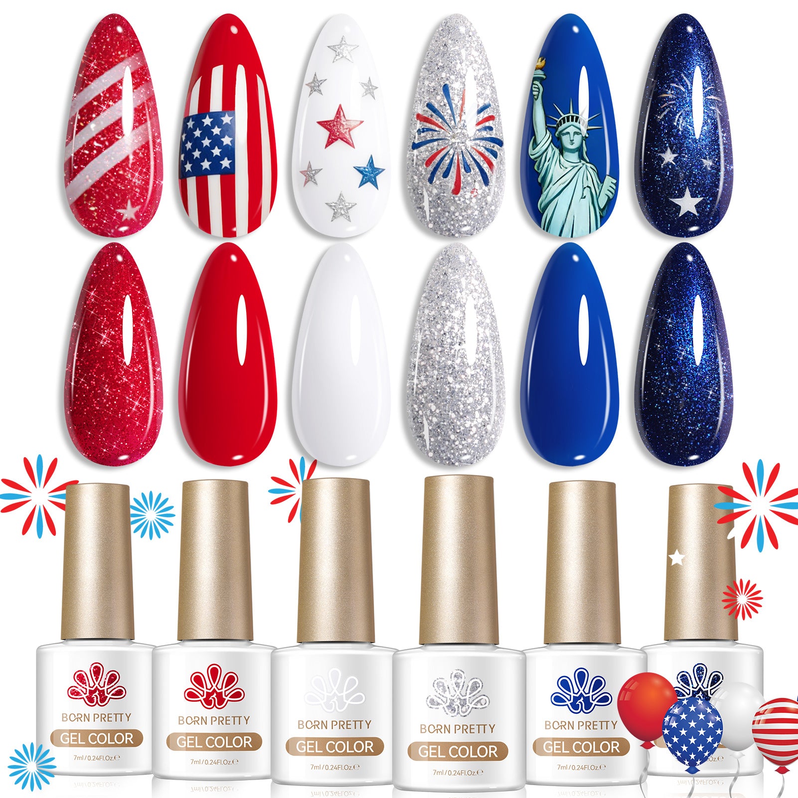 6 Colors Gel Set S60 July Celebration 7ml